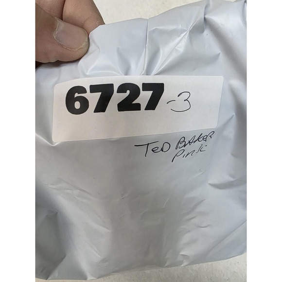 Ted Baker Blouse Womens 1 Pink Floral Cap Sleeve Jersey Top Portugal Lightweight - Picture 13 of 13